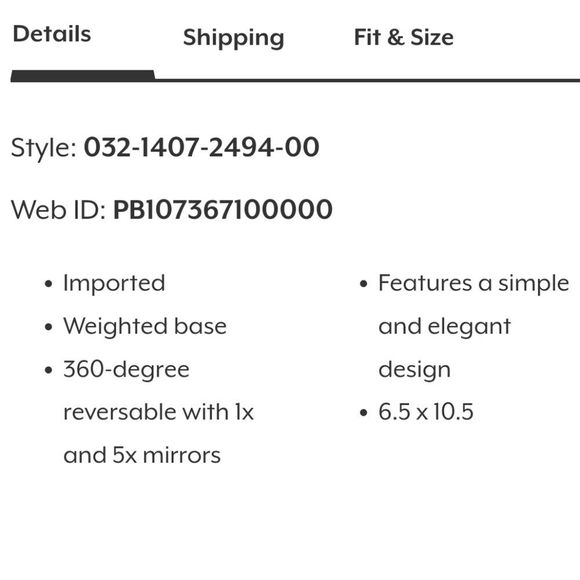 Danielle Creations Studded Stem Standing Mirror - Picture 3 of 7